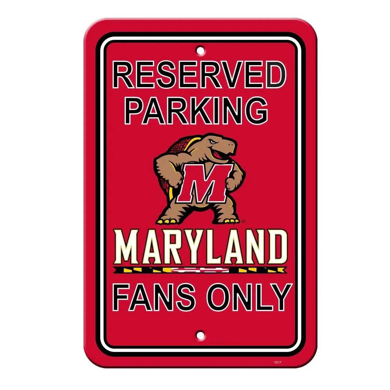 Maryland Terrapins Reserved Parking Sign 12x18 Plastic - ToylandEU™