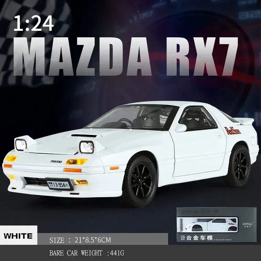 Mazda RX7 Diecast Alloy Model Car Sound and Light for Adults - ToylandEU