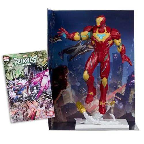 McFarlane Toys Marvel Rivals Iron Man 1:6 Scale Posed Figure with Scene and Comic - ToyShnip