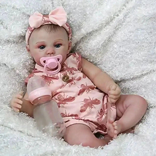 Meadow Baby Girl Reborn Doll 45cm Soft Vinyl Toy - ToylandEU™