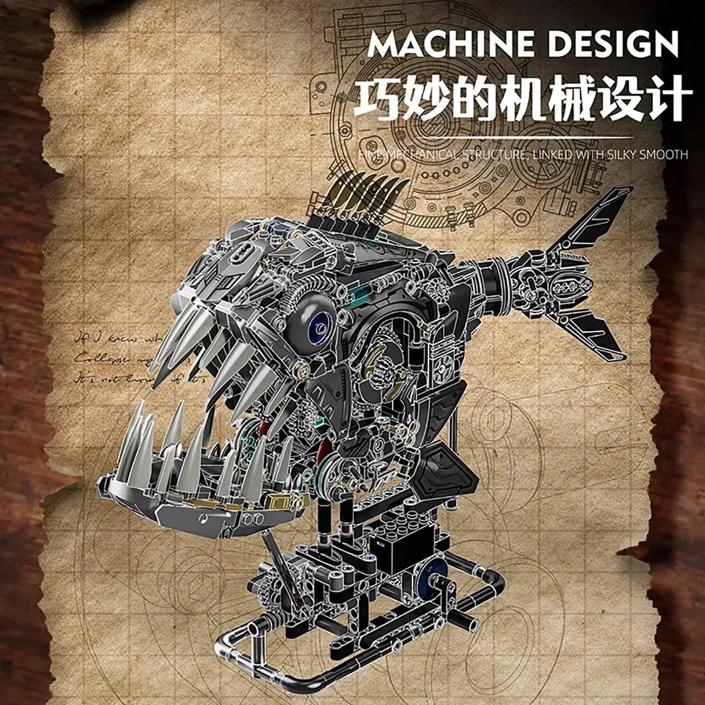 Mechanical Piranha Building Blocks Kit Lego Compatible - ToylandEU™