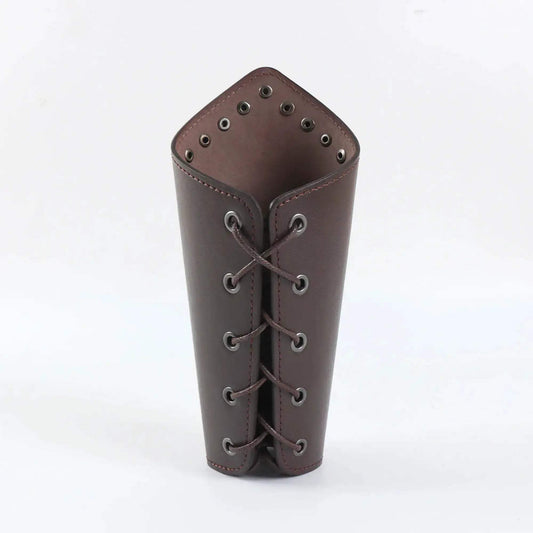 Medieval Cosplay Leather Arm Bracers With Lace Up Fit - ToylandEU