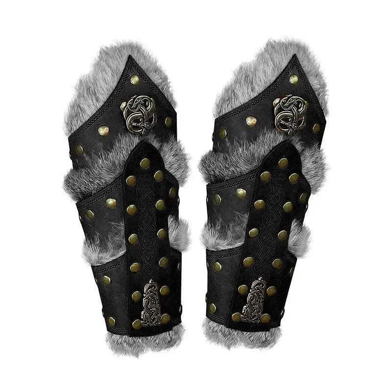Medieval Leather Arm Guards For Cosplay Unisex Bracers - ToylandEU