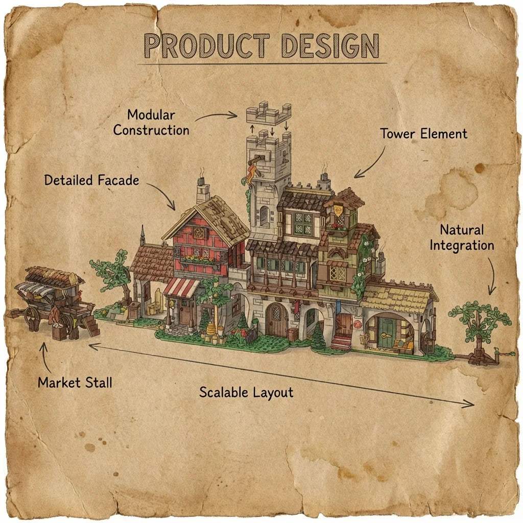 Medieval Market Street Lego Set 3021 Toylandeu
