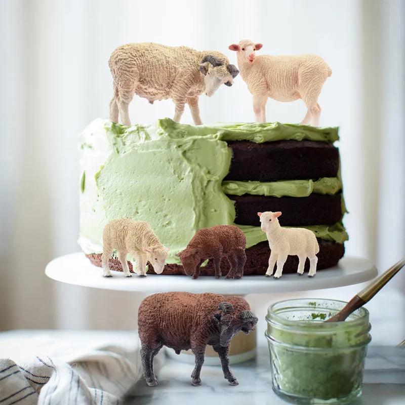 Merino Sheep Figures 8 Pieces PVC Figures Toylandeu™
