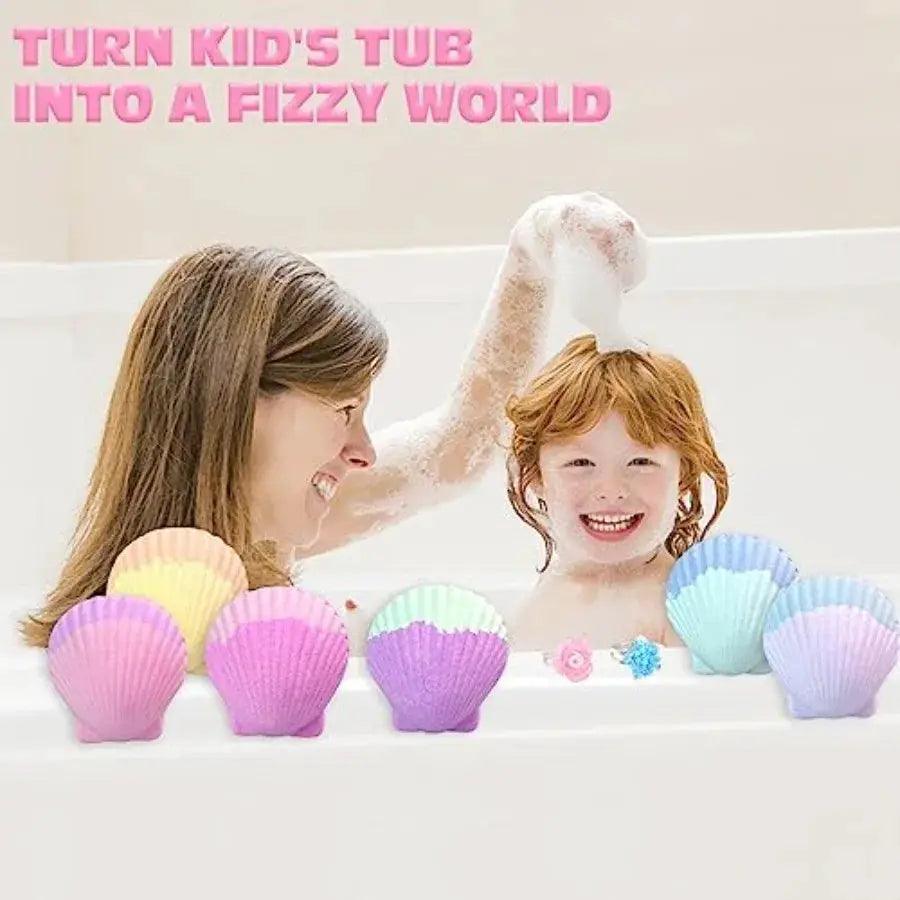 Mermaid Bath Bombs 6 Shell Bombs Inside Set - ToylandEU™