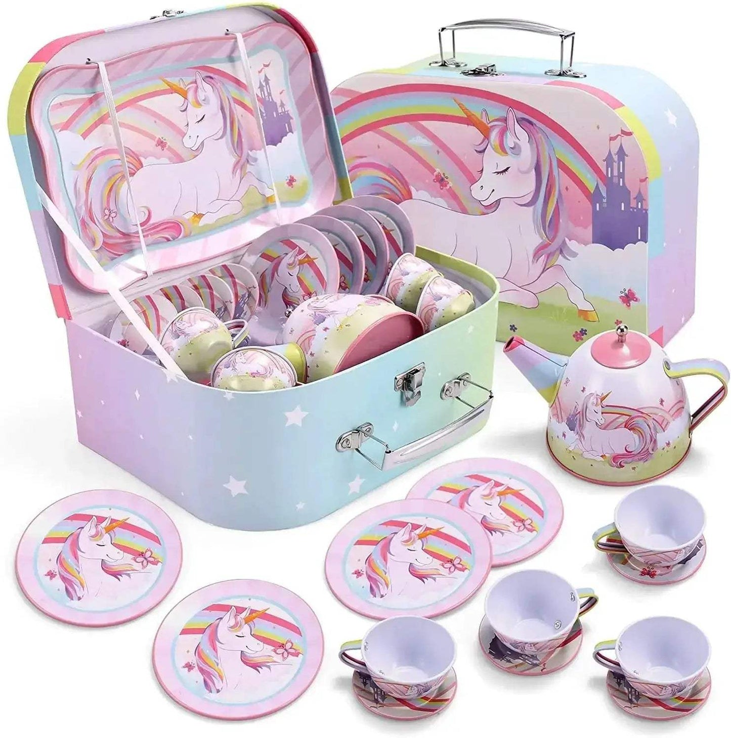 Mermaid Themed Kids Tea Set for Pretend Play Party - ToylandEU