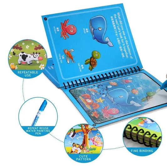 Mess Free Water Painting Book For Kids Educational Toy - ToylandEU™