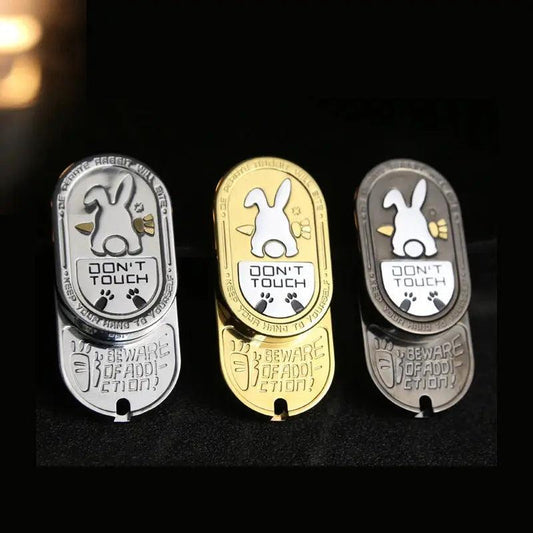 Metal EDC Fidget Slider Stress Relief Rabbit Pattern - ToylandEU™
