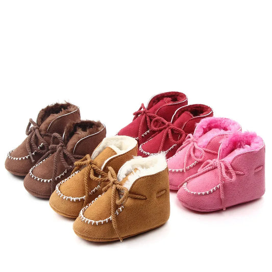 MiYuebb Winter Baby Booties Soft Soled With Plush Fur For Unisex 0-12 Months - ToylandEU