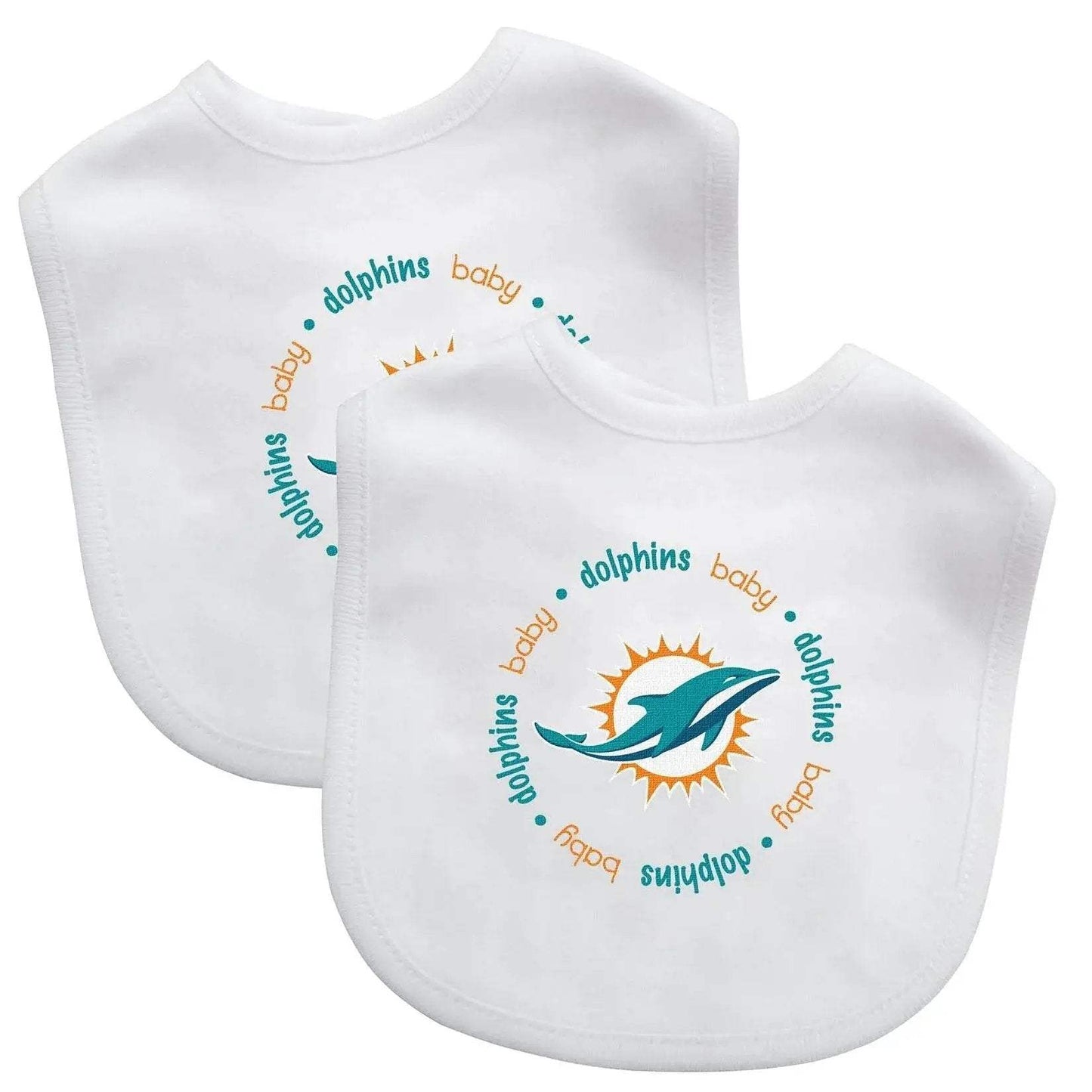 Miami Dolphins Baby Bib 2 Pack Officially Licensed Gear - ToylandEU™