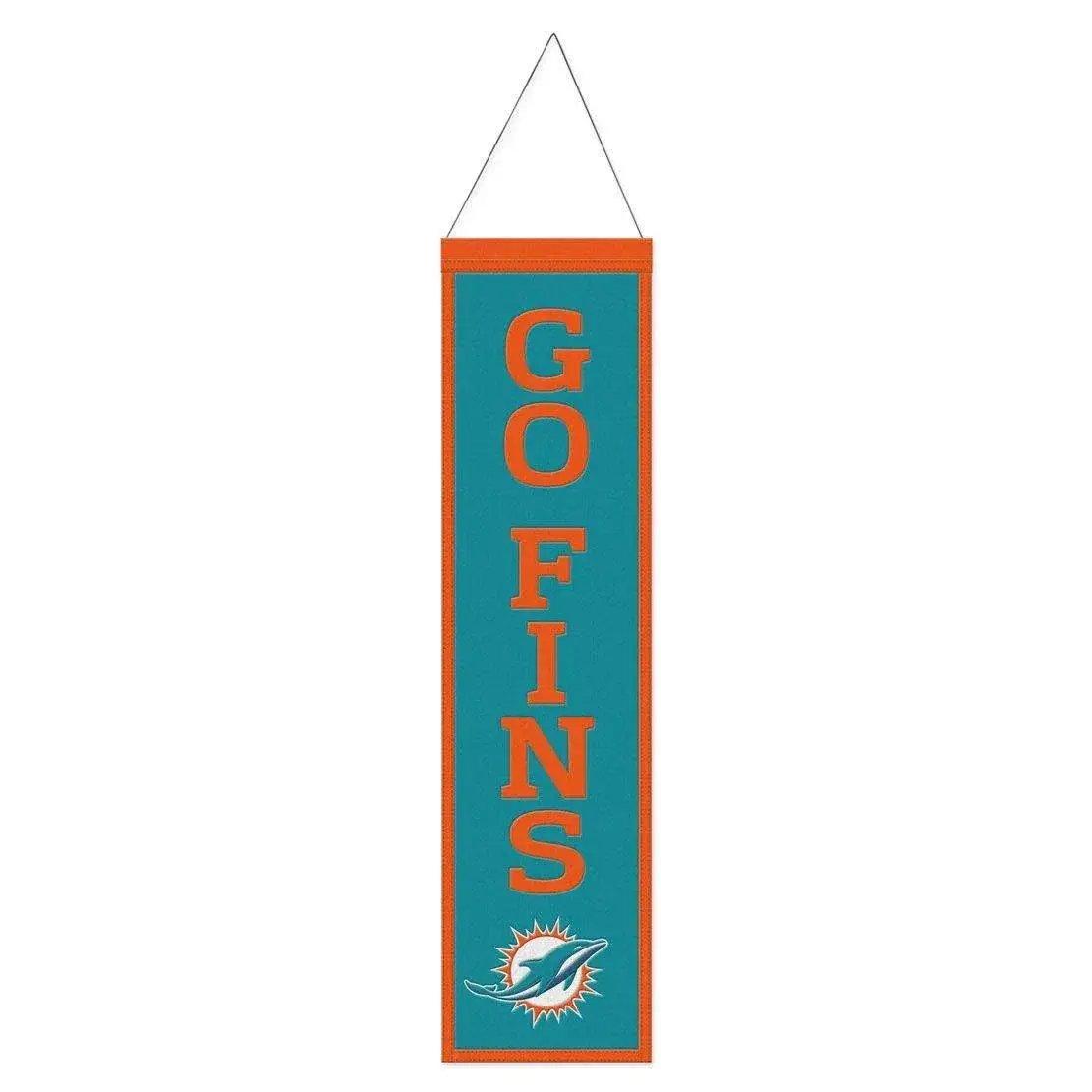 Miami Dolphins Wool Banner 8x32 Heritage Slogan Design - ToylandEU™