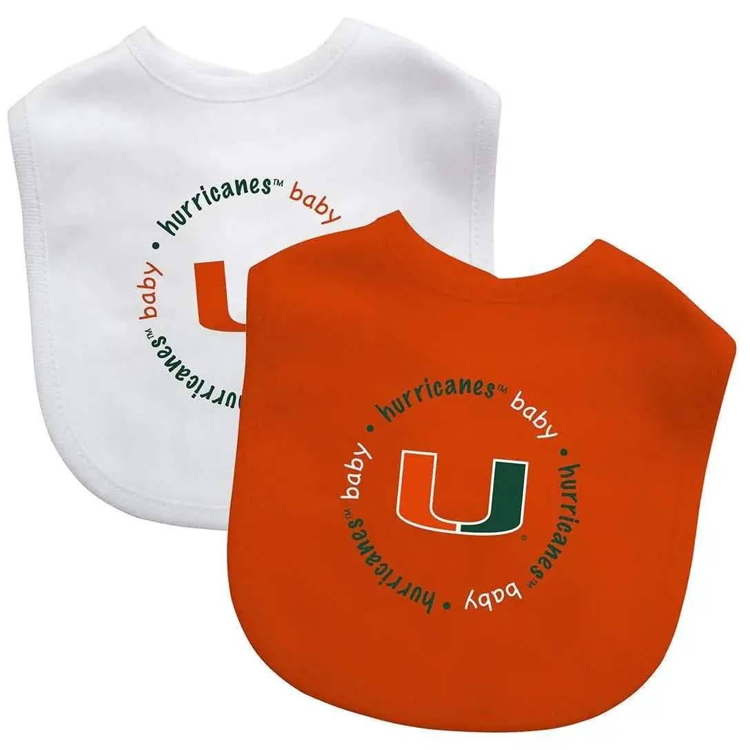 Miami Hurricanes Baby Bibs Two Pack Officially Licensed - ToylandEU™