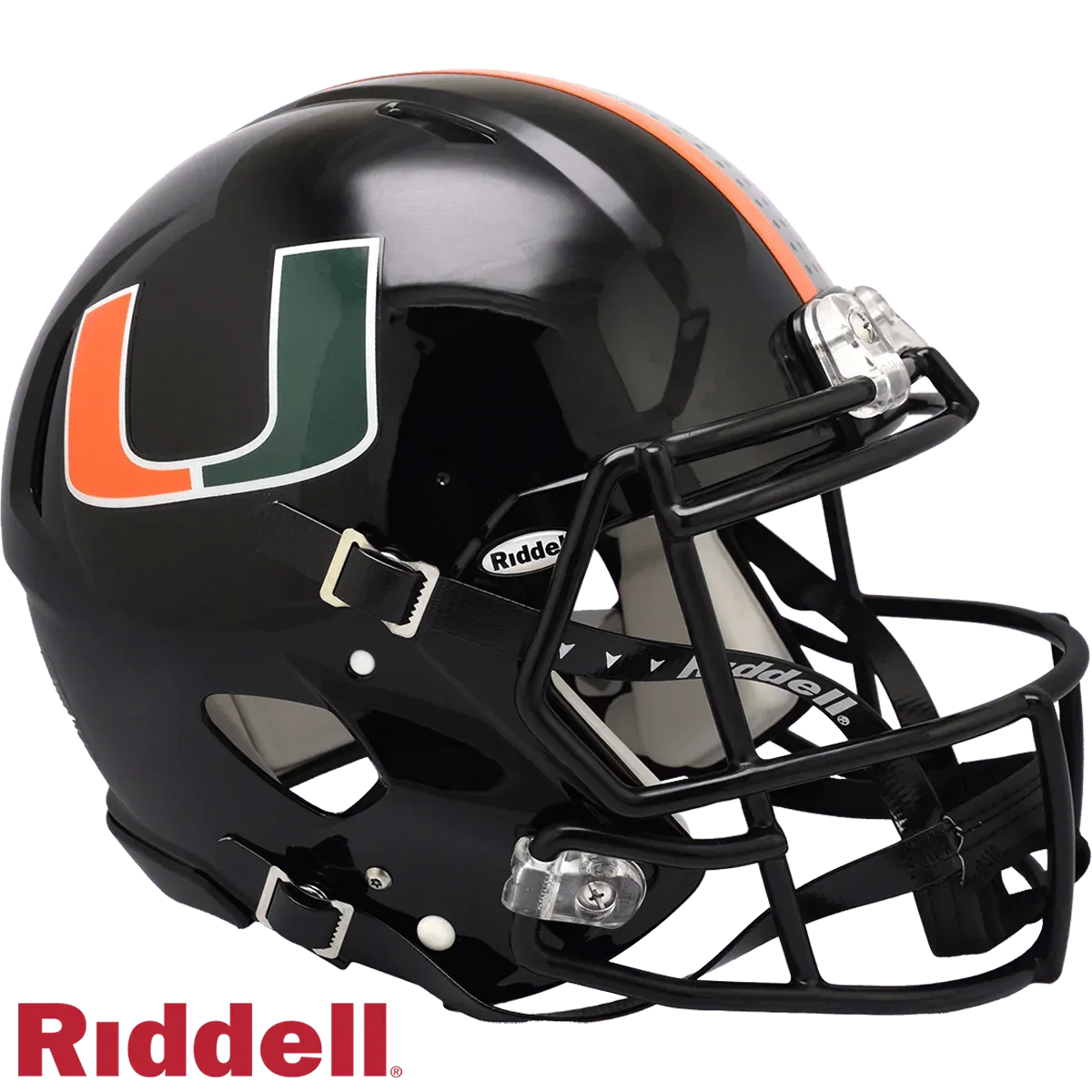 Miami Hurricanes Riddell Authentic Full Size Helmet Black - ToylandEU™