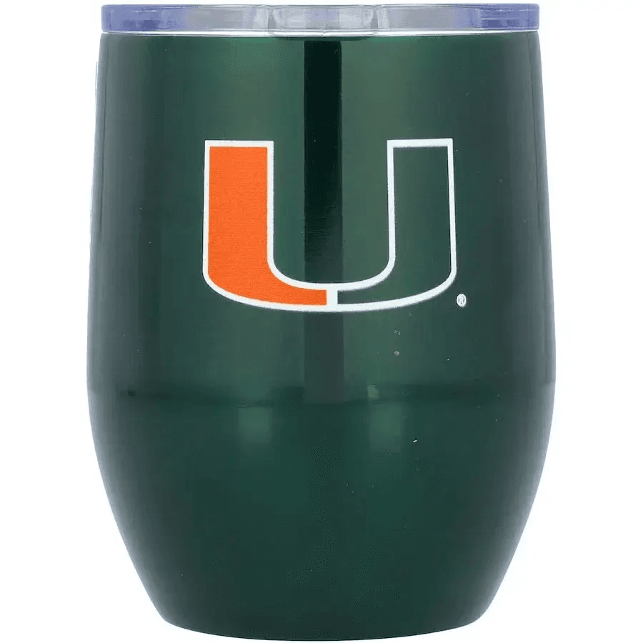 Miami Hurricanes Travel Tumbler 16oz Stainless Steel Curved - ToylandEU™