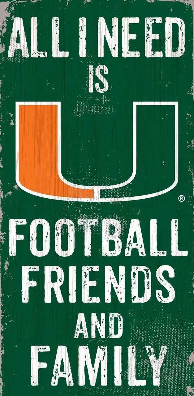 Miami Hurricanes Wood Sign 6x12 Football Friends And Family - ToylandEU™