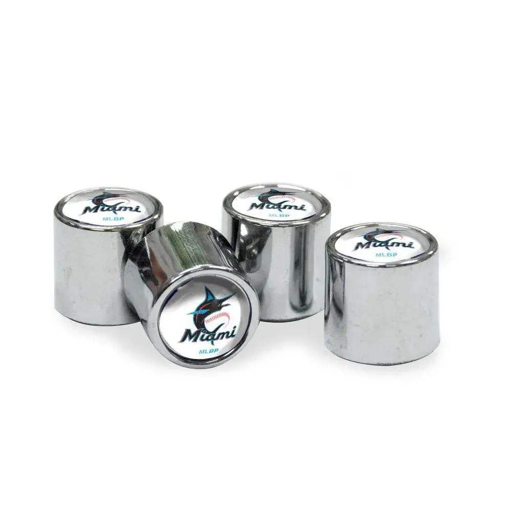 Miami Marlins Valve Stem Caps Set Of 4 Logo Polyurethane - ToylandEU™