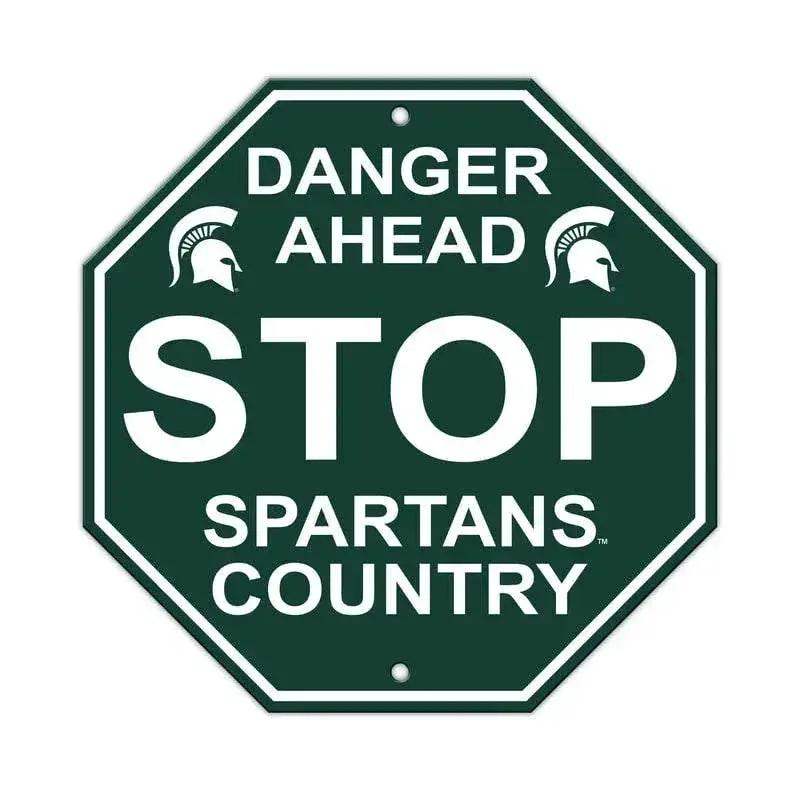 Michigan State Spartans 12x12 Plastic Stop Sign Man Cave - ToylandEU™