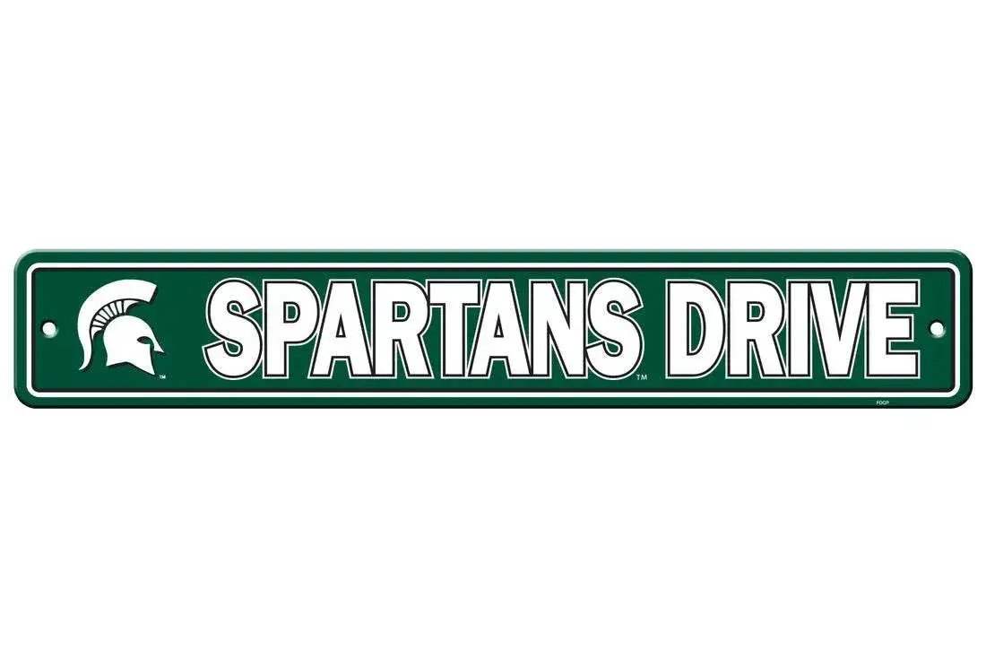 Michigan State Spartans 4x24 Plastic Street Sign Decor - ToylandEU™