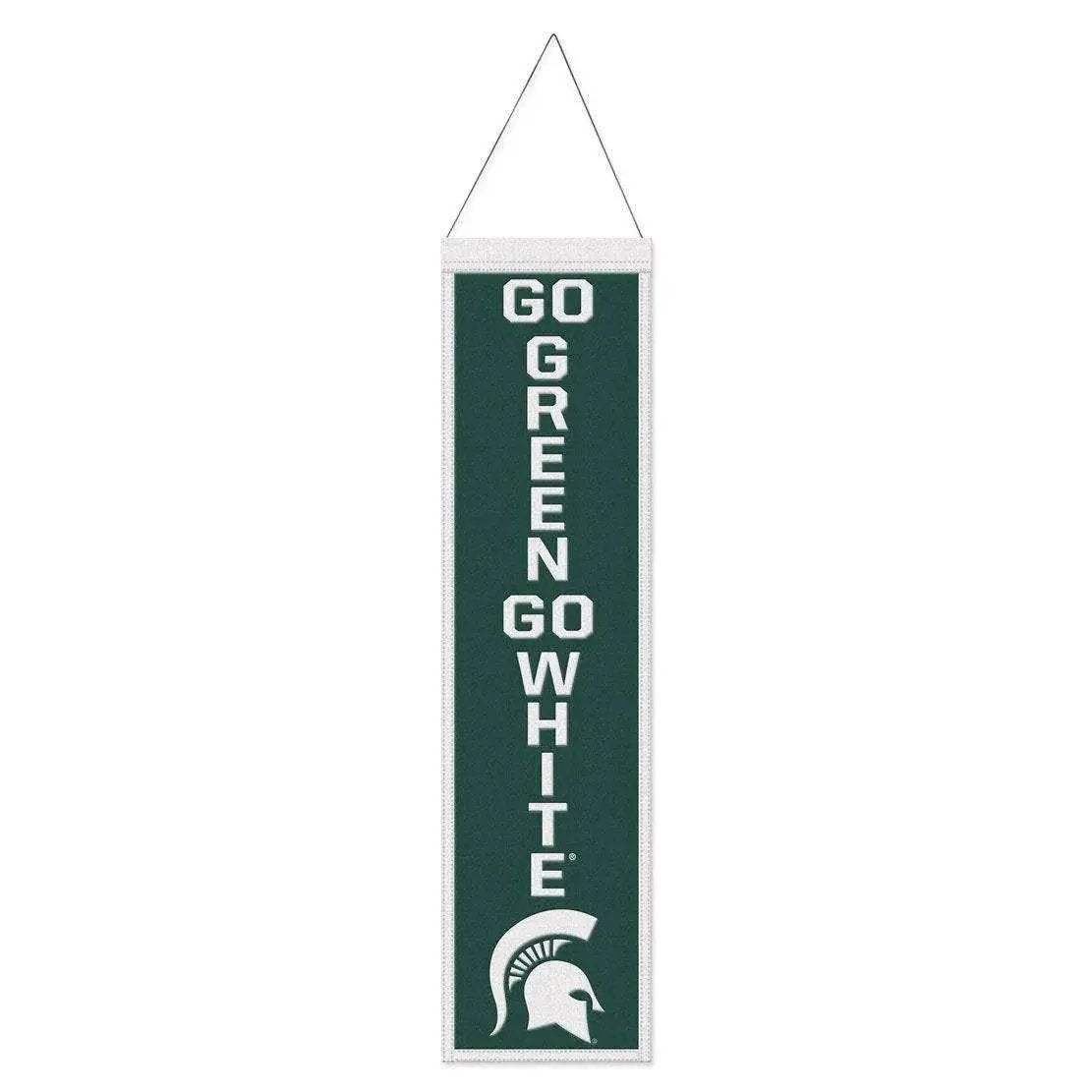 Michigan State Spartans Wool Banner 8x32 Heritage Slogan - ToylandEU