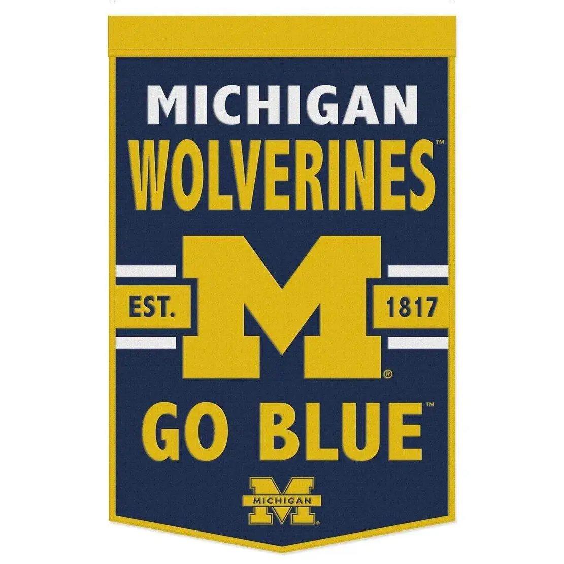 Michigan Wolverines Banner Wool 24x38 Dynasty Slogan Design - ToylandEU™