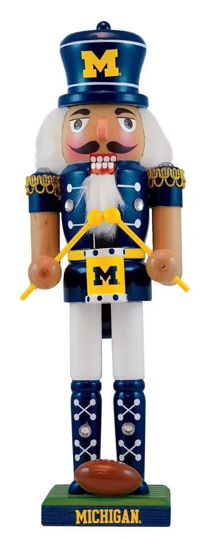 Michigan Wolverines Handcrafted Nutcracker 12 Inch Ornament - ToylandEU™