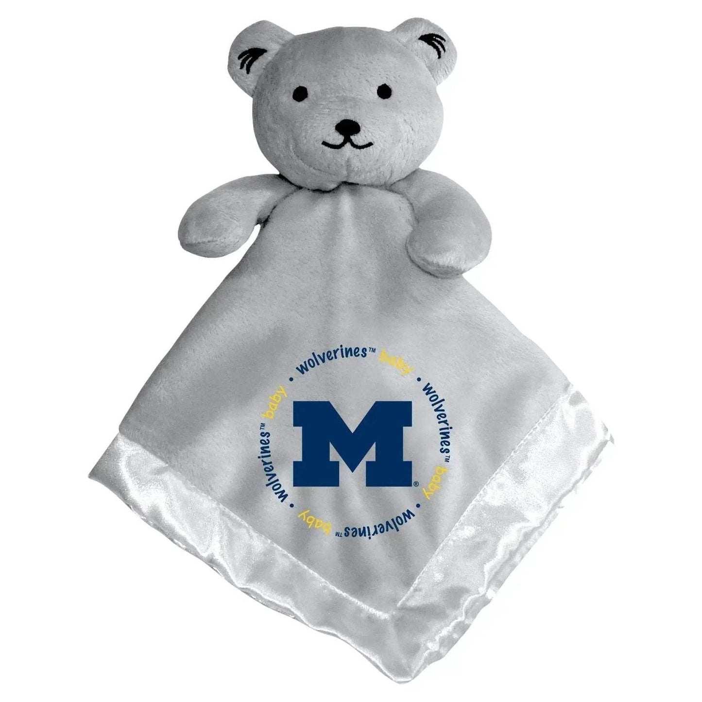 Michigan Wolverines Security Bear Gray Plush Satin Lining - ToylandEU™