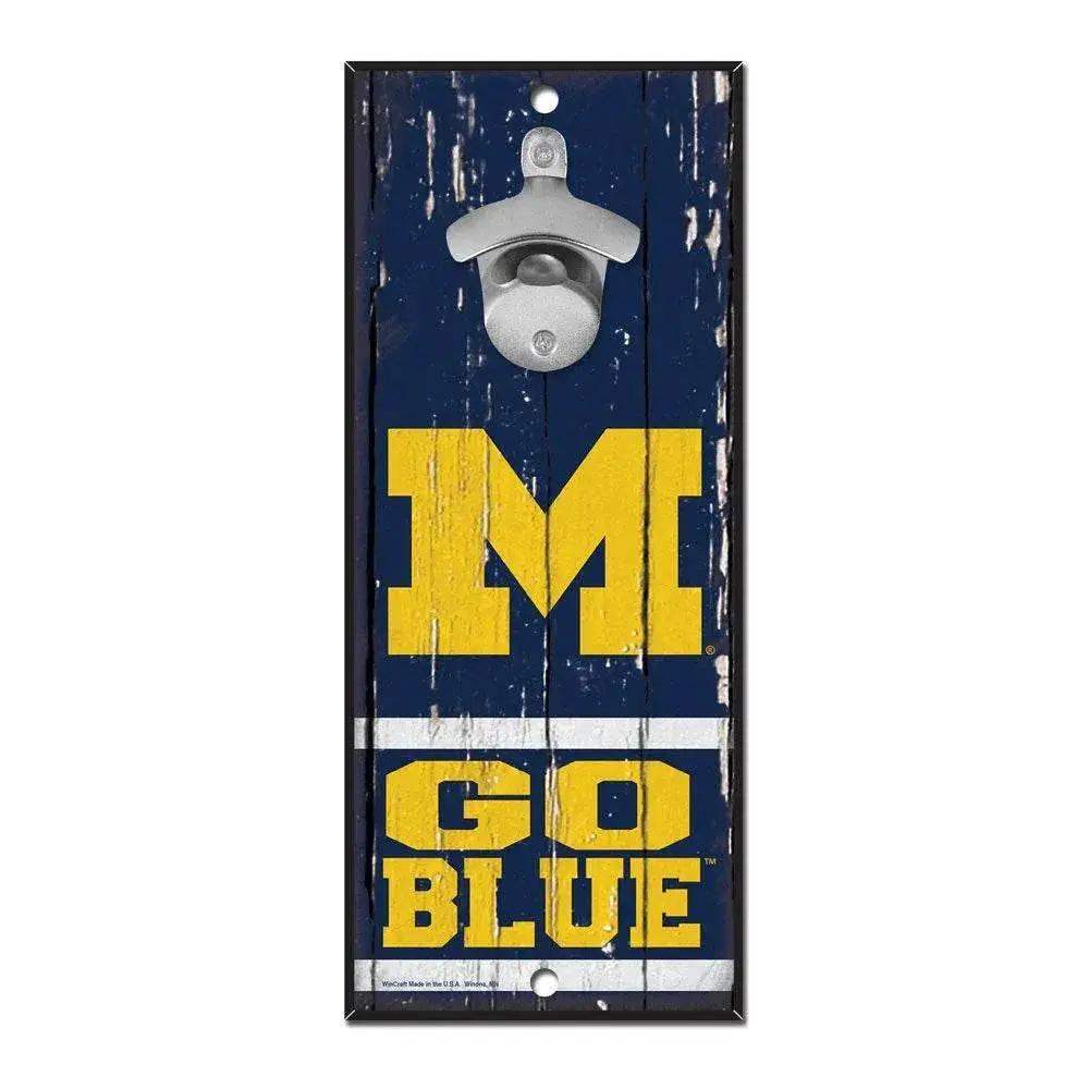 Michigan Wolverines Wood Sign Bottle Opener 5x11 USA Made - ToylandEU