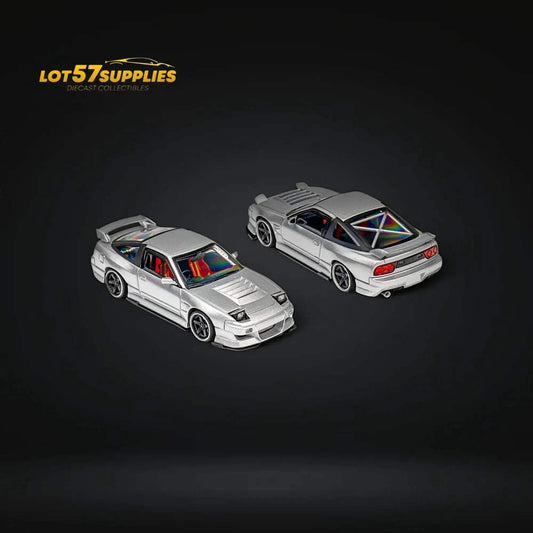 MicroTurbo Nissan 180SX Miyabi Metallic Silver 1:64 - ToylandEU™