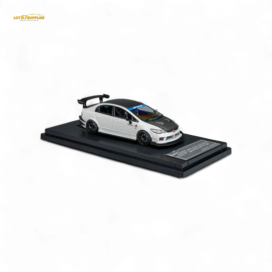 Microturbo Honda Civic Type R FD2 Spoon Sports Metallic White 1:64 - ToylandEU™