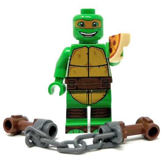 Mikey Orange Fighter Turtle - Custom Minifig made using LEGO parts - ToylandEU™