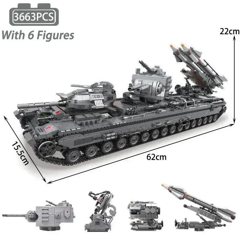 Military Tank Building Blocks Durable Set For Kids - ToylandEU™