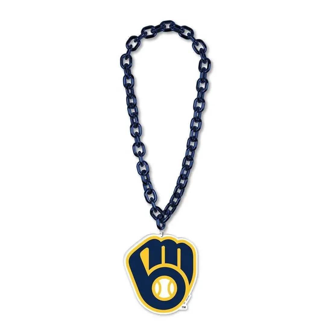 Milwaukee Brewers Big Foam Logo Necklace Fan Chain 38 Inch - ToylandEU™