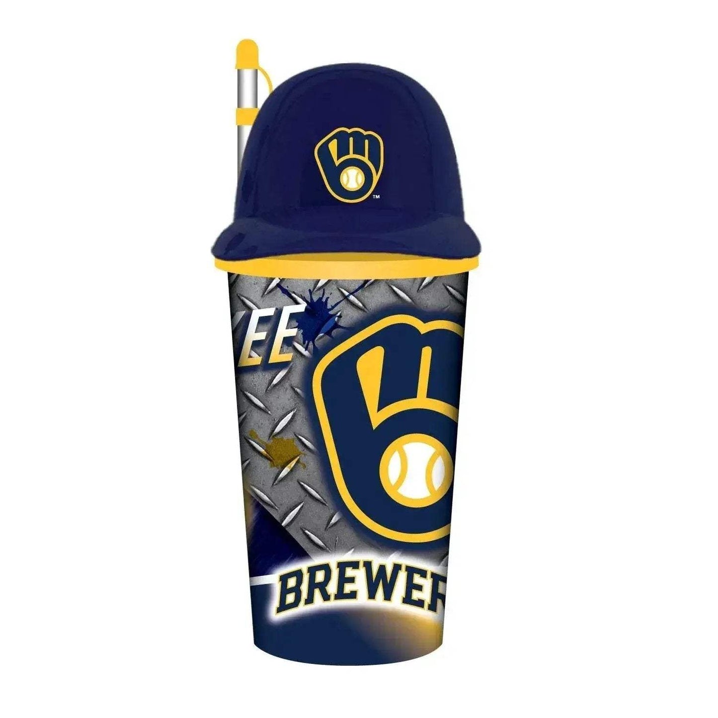Milwaukee Brewers Helmet Cup 32oz Plastic With Straw - ToylandEU™
