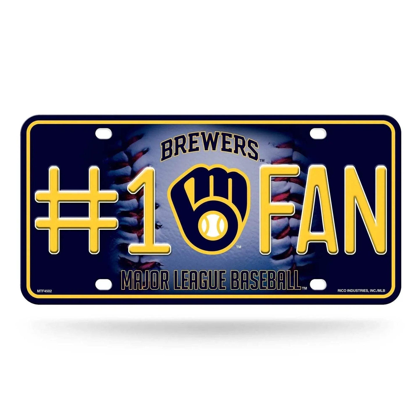 Milwaukee Brewers License Plate No 1 Fan Alternate Design - ToylandEU™