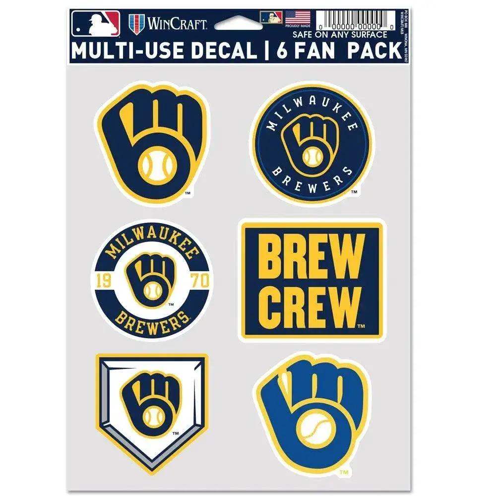 Milwaukee Brewers Multi Use Fan Decal Six Pack Set - ToylandEU™