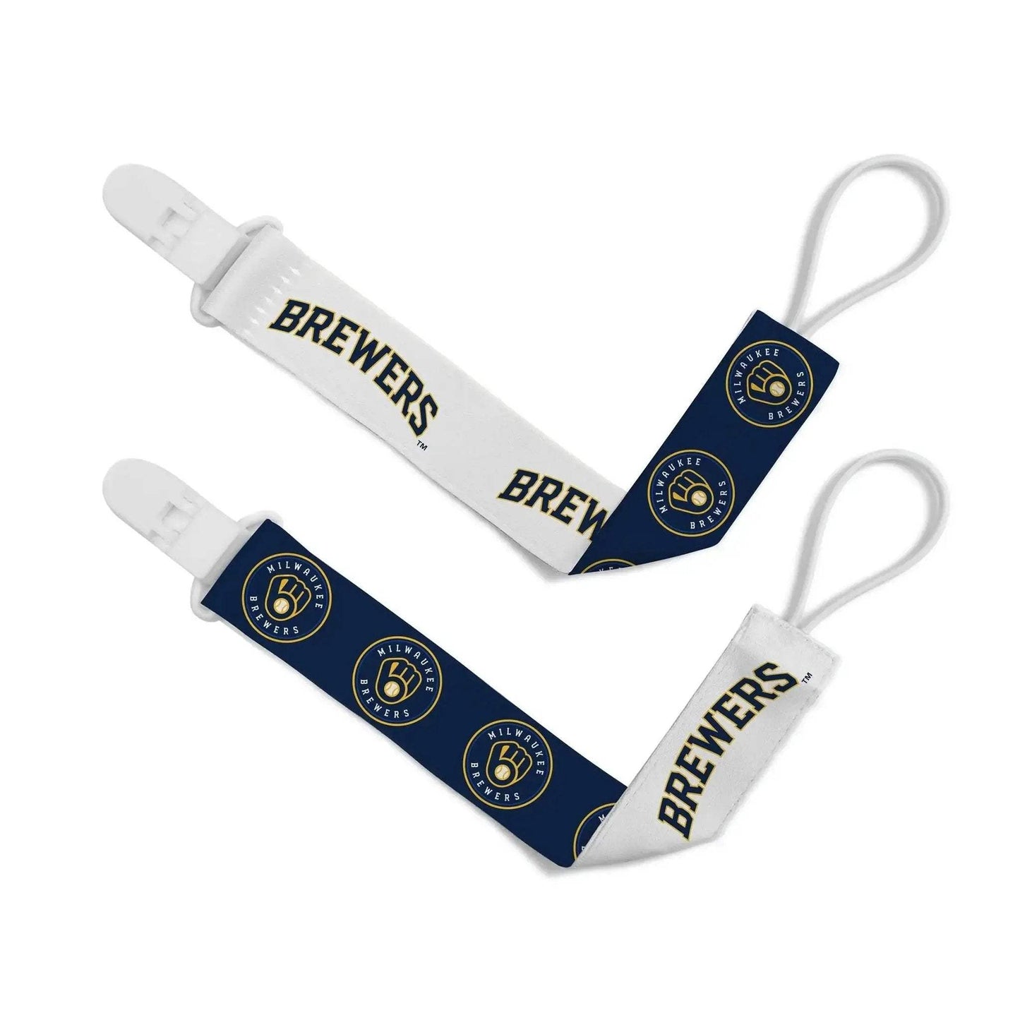 Milwaukee Brewers Pacifier Clips 2 Pack With Team Logo - ToylandEU™