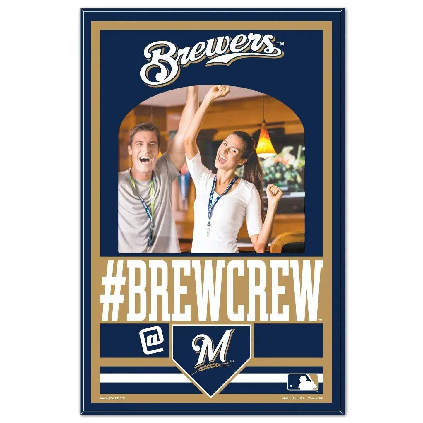 Milwaukee Brewers Wood Sign 11x17 Mirror Wall Decor - ToylandEU™