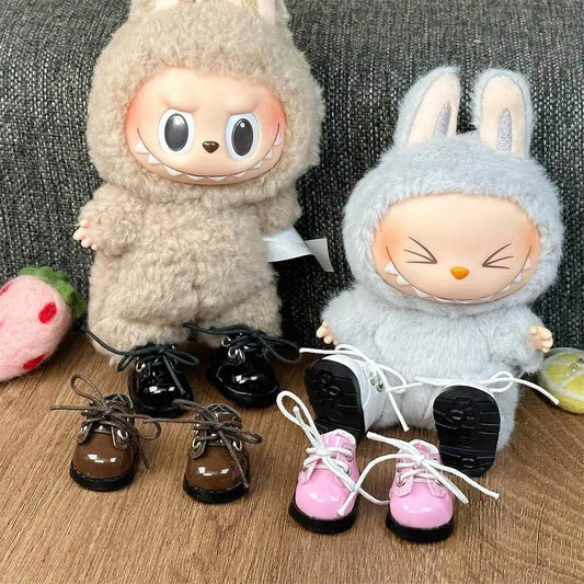 Mini Dolls Clothes Outfit Accessories for 15-17cm Labubu Idol and 10cm Cotton Doll Leather Shoes Toy Gift - ToylandEU
