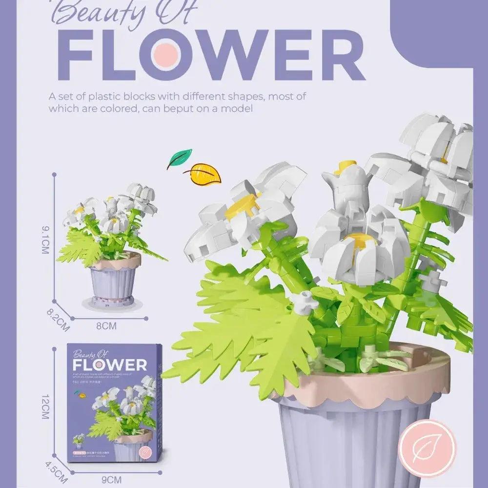 Mini Flower With Pot Micro Building Blocks Premium - ToylandEU™