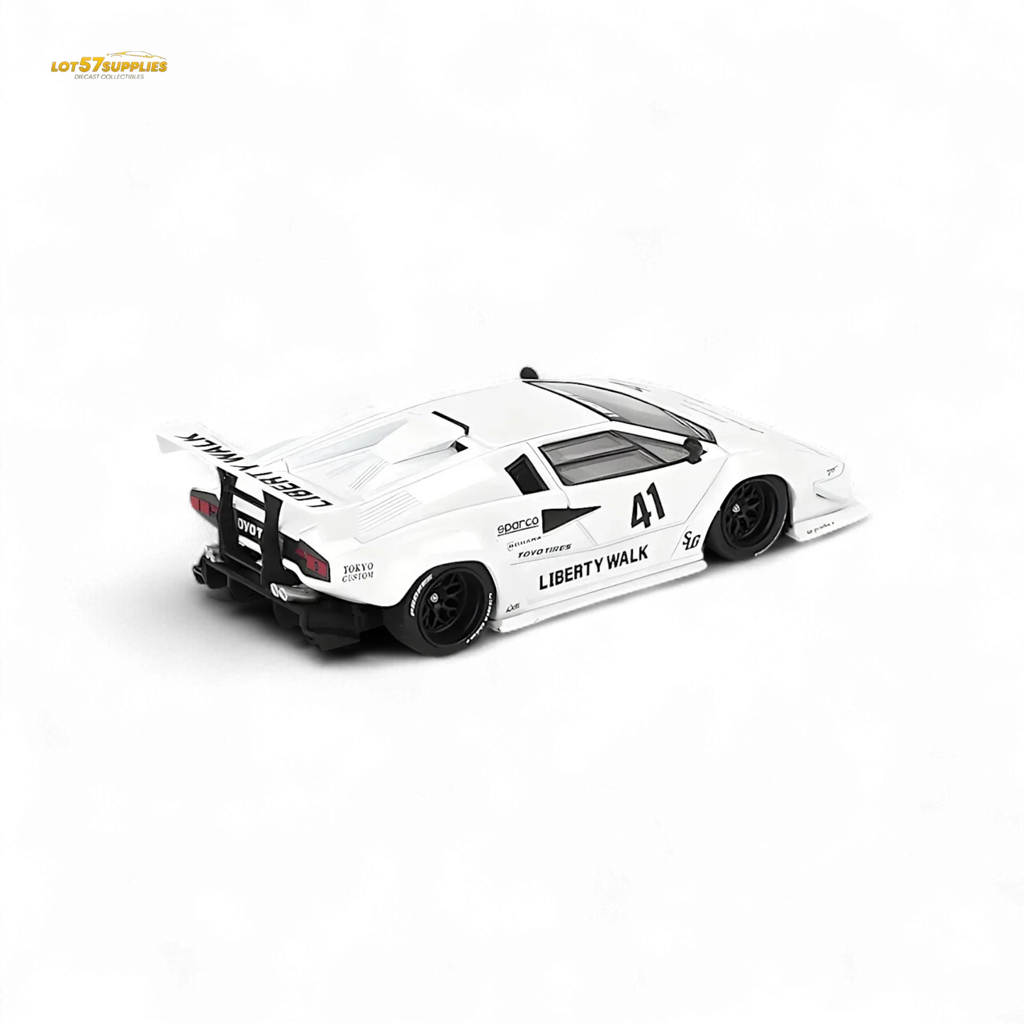 Mini-GT Lamborghini Countach LB-WORKS White 2024 Tokyo Auto Salon 1:64 MGT00966 - ToylandEU