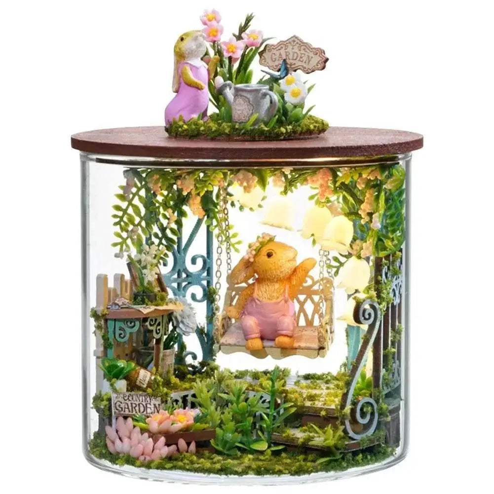 Mini Handmade Doll House Wooden 3D Puzzle Assembly Kit Creative Dream Dollhouse Crafts - ToylandEU