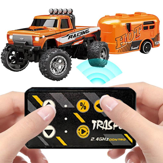 Mini RC Monster Truck 1:64 Off-Road Climbing Car Alloy Model - ToylandEU