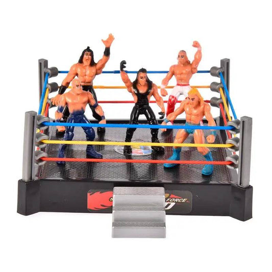 Mini Wrestling Ring Battle Pack Play Set With Action Figures - ToylandEU