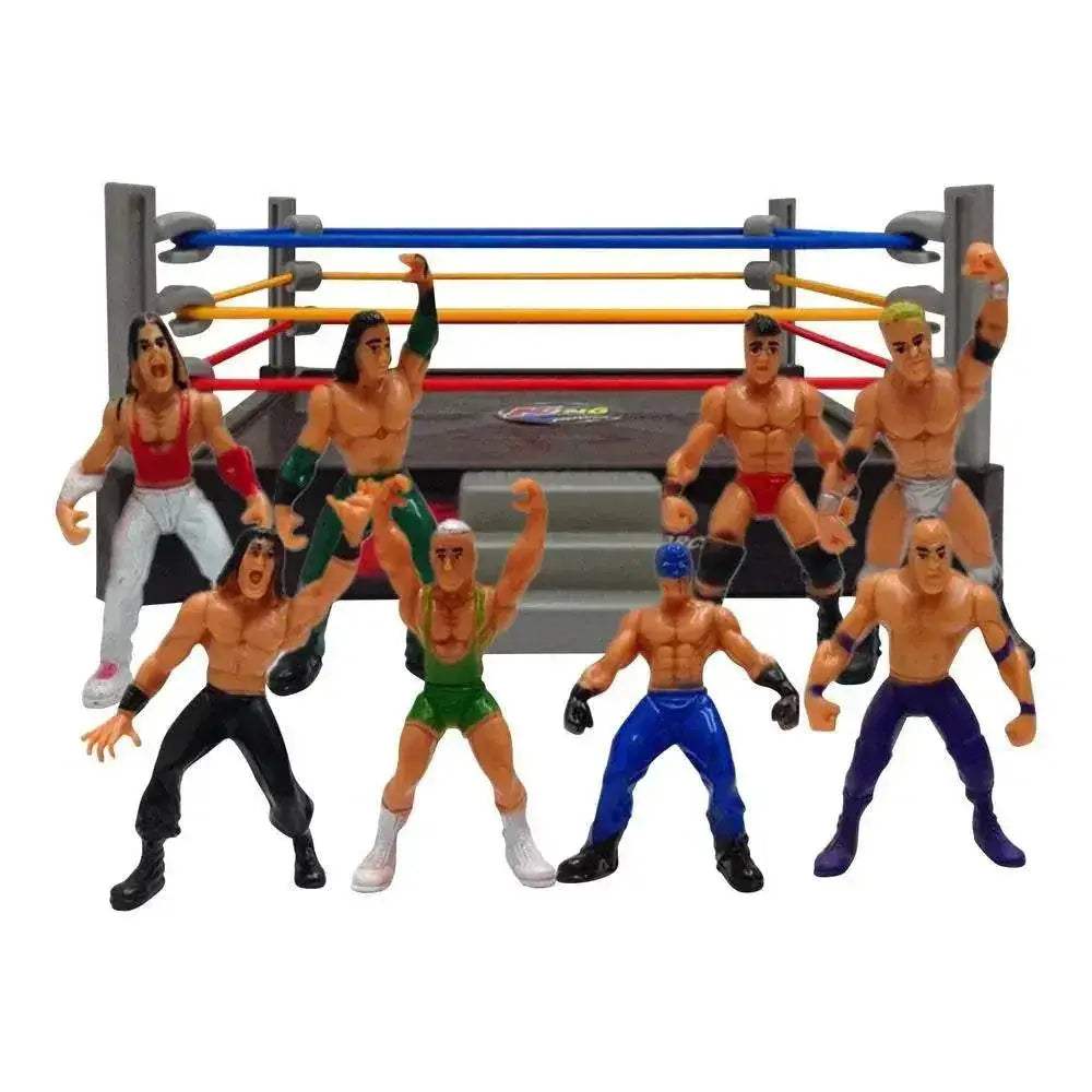Mini Wrestling Ring Battle Pack Play Set With Action Figures - ToylandEU™