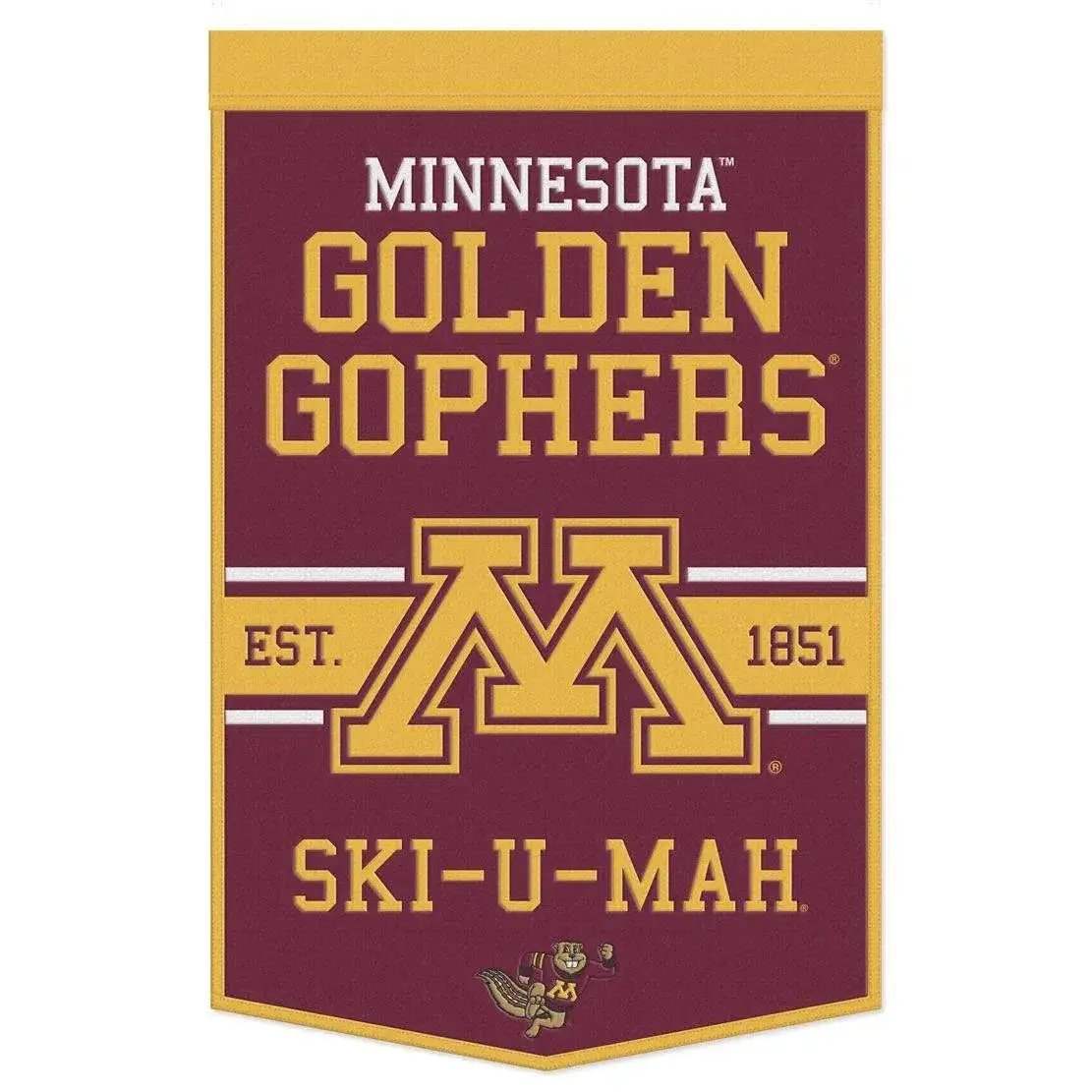 Minnesota Golden Gophers Wool Banner 24x38 Dynasty Slogan - ToylandEU