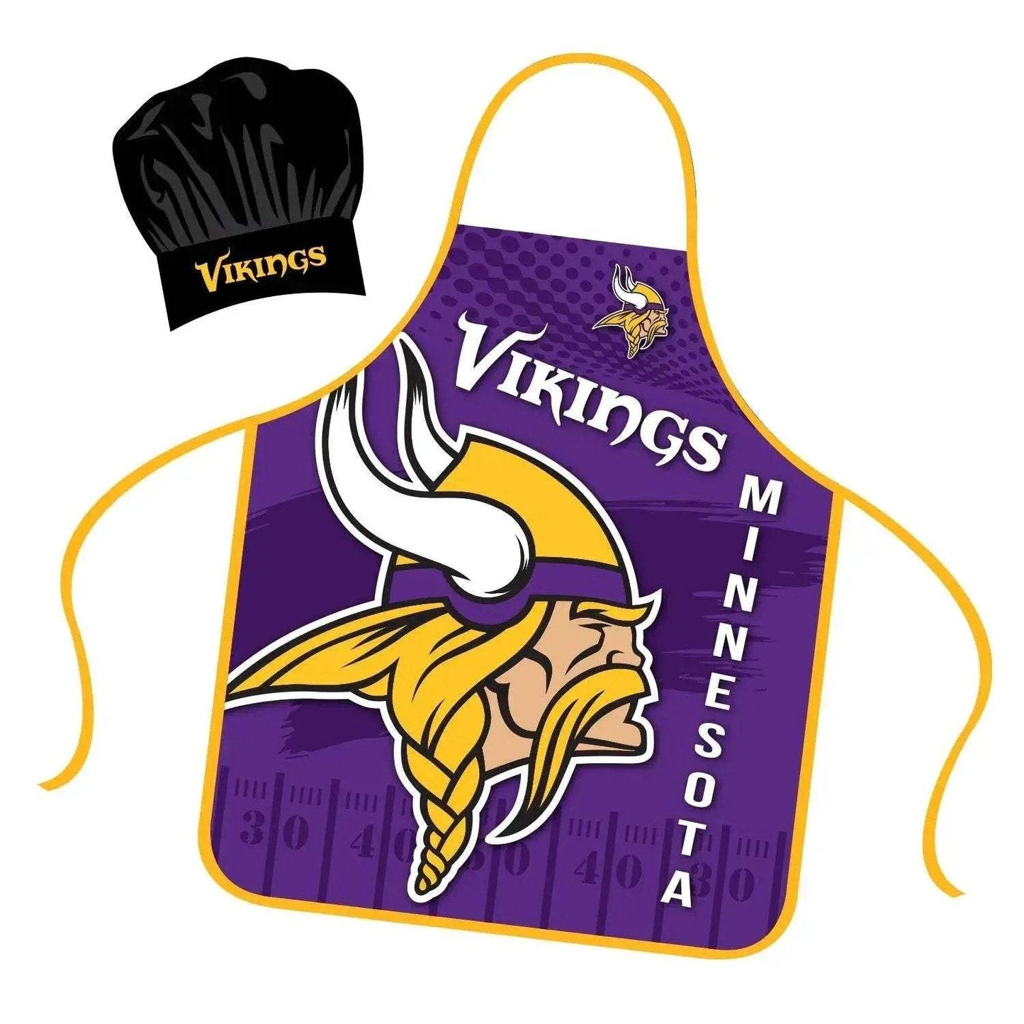 Minnesota Vikings Chef Hat And Apron Set Pro Kitchen Gear - ToylandEU™