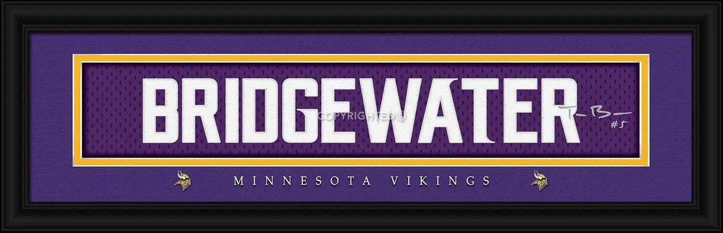 Minnesota Vikings Teddy Bridgewater Signature Print 8x24 - ToylandEU™