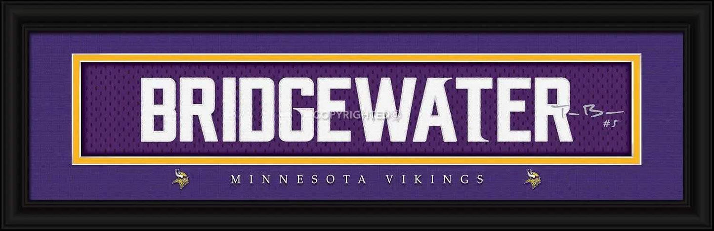 Minnesota Vikings Teddy Bridgewater Signature Print 8x24 - ToylandEU™