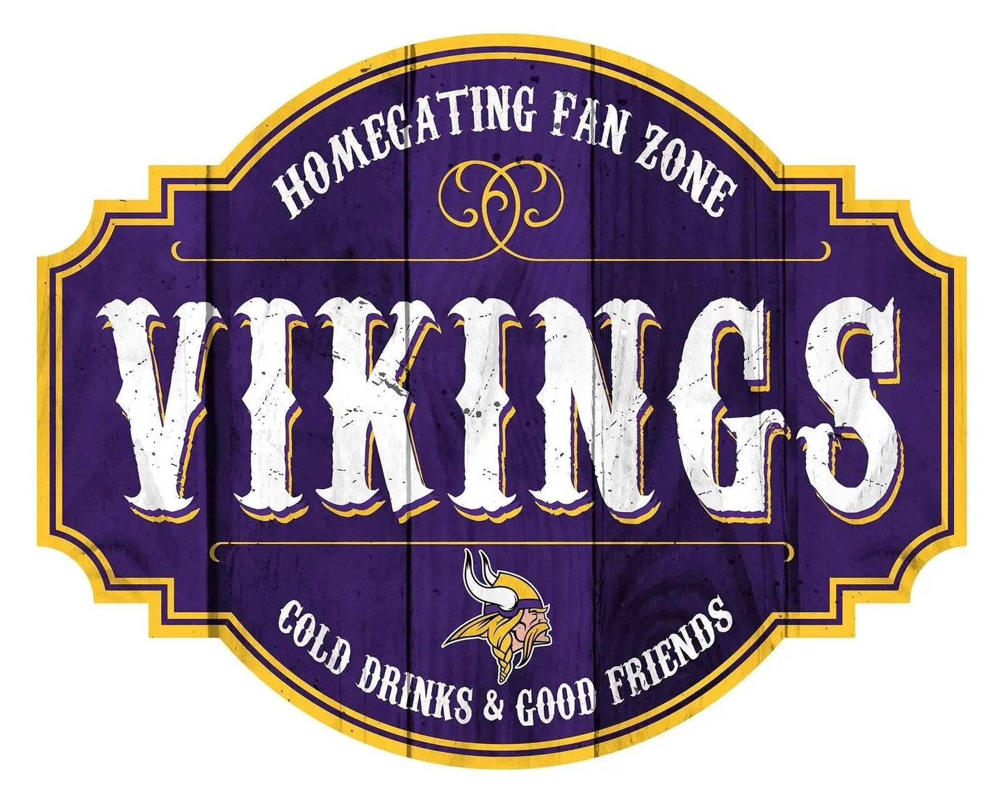Minnesota Vikings Wood Sign 12 Inch Homegating Tavern Decor - ToylandEU™